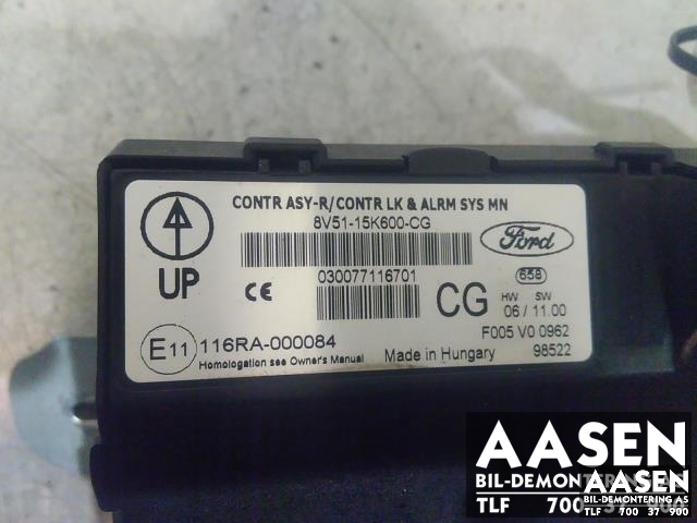 Styreenhet diverse til Ford Fiesta 2008-2012 (Type VI, Fase 1) (8V51-15K600-CG|)