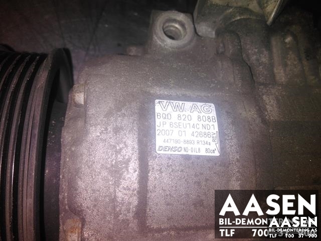 Aircondition kompressor til VW Polo 2005-2009 (Type IV, Fase 2)  (DENSO|6Q0 820 808 B|)