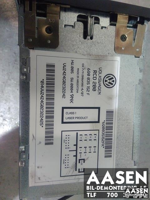 Bilstereo til VW Polo 2005-2009 (Type IV, Fase 2) (6Q0035152F|)