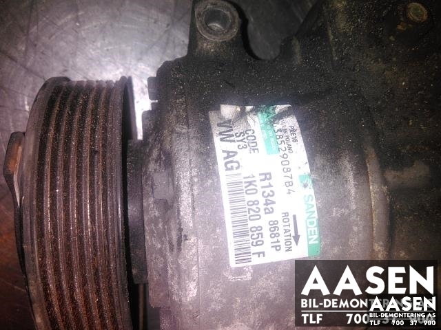 Aircondition kompressor til VW Touran 2007-2010 (Type I, Fase 2)  (SANDEN|1K0 820 859 F|)