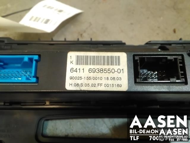 Varmeapparat betjening til BMW 5-Serie 2003-2010 (E60/E61) (E60/E61) (64 11 6 946 981|)