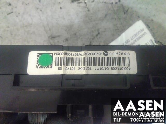 Varmeapparat betjening til Peugeot 5008 2010-2017 (Type I)  (BEHR|96738323XT|)