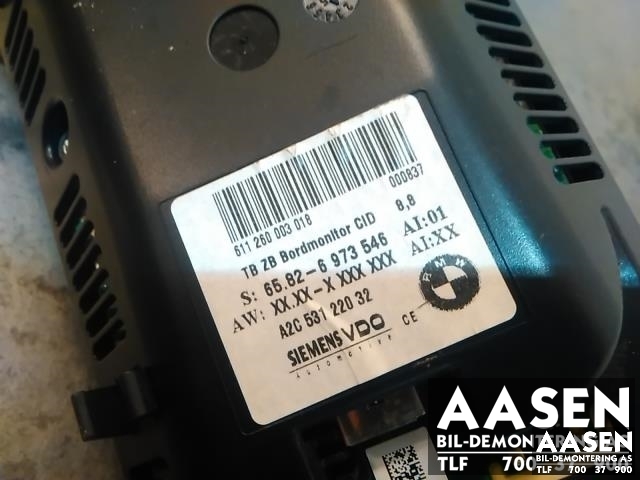 Bilstereo navigasjon skjerm til BMW 5-Serie 2003-2010 (E60/E61) (E60/E61) (65 82 9 193 757|)
