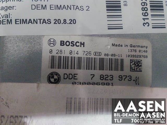 Styreenhet motor til BMW 3-Serie 2005-2011 (E90/E91/E92/E93) (E90/E91/E92/E93) (BOSCH|13 61 8 510 221|7823973-01|)