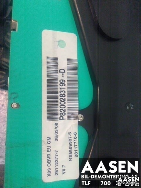 Instrumentpanel til Opel Vivaro A 2006-2014 (8200283199-D|)