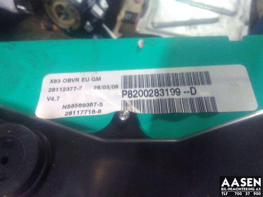 Instrumentpanel til Opel Vivaro A 2006-2014 (8200283199-D|)