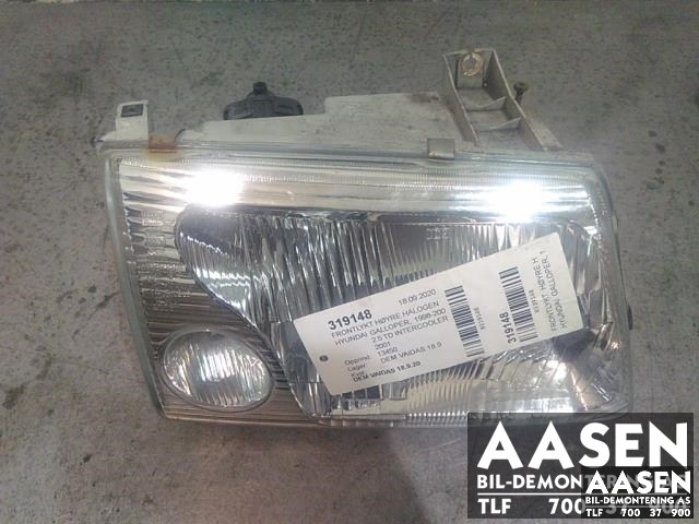 Frontlykt høyre halogen til Hyundai Galloper, 1998-2003  