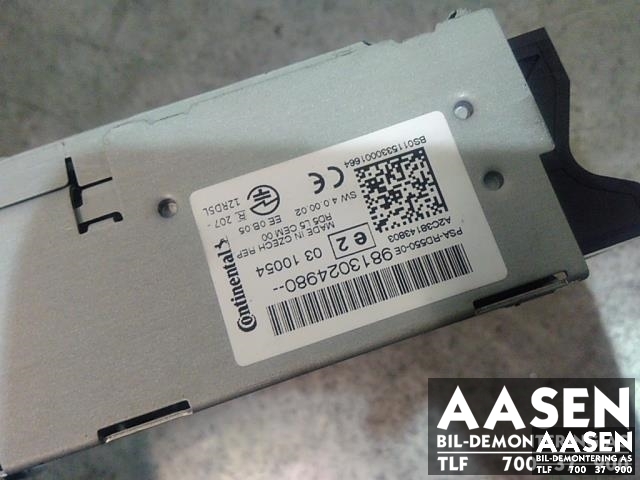 Bilstereo til Peugeot 508 2011-2014 (Type I, Fase 1) (CONTINENTAL|6604 07|16 092 670 80|16 150 536 80)