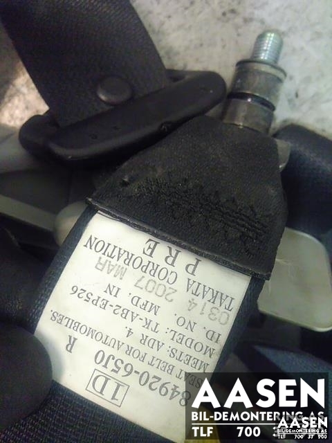 Sikkerhetsbelte foran høyre til Suzuki Grand Vitara 2005-2015 (Type III)  (TAKATA|84920-65J0R|)
