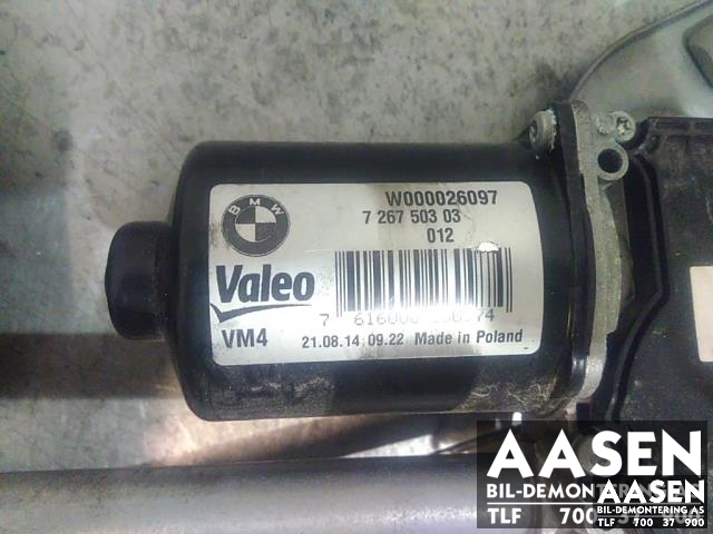 Viskermotor frontrute til BMW 3-Serie 2012-2018 (F30/F31/F34) (F30/F31/F34) (VALEO|726750303|)
