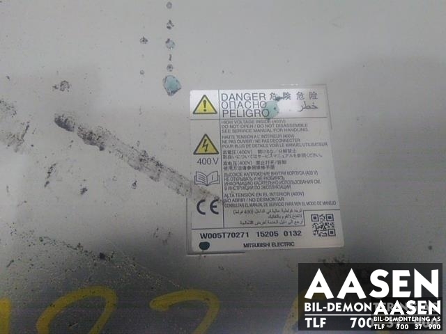 Batterilader (OBC - On Board Charger) til Mitsubishi Outlander 2012-2015 (Type III, Fase 1)  (MITSUBISHI|15205 0132|W005T70271|)