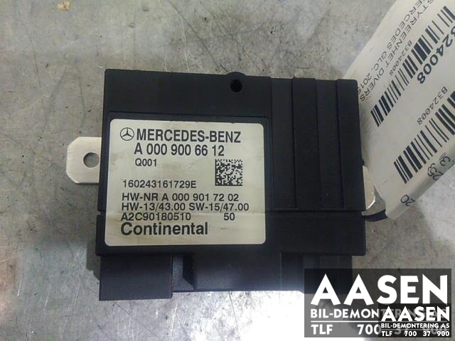 Styreenhet drivstoffpumpe til Mercedes GLC, 2015-2022 (X253) (X253) (CONTINENTAL|A0009006612)