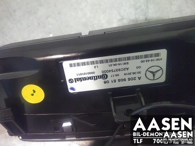 Varmeapparat betjening til Mercedes GLC 2015-2022 (X253) (X253) (CONTINENTAL|A2059055106|)