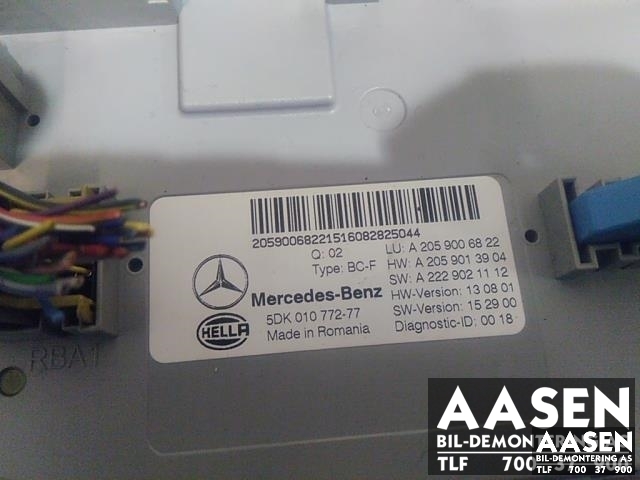Styreenhet (SAM - Signal Acquisition Module) til Mercedes GLC 2015-2022 (X253) (X253) (HELLA|A 205 900 68 22|A 205 900 63 30|A 205 900 93 21| A 205 900 69 21)