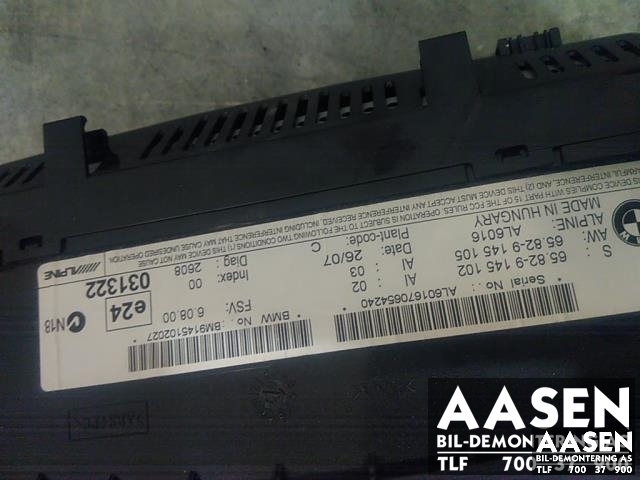 Bilstereo navigasjon skjerm til BMW 5-Serie 2003-2010 (E60/E61) (E60/E61) (ALPINE|65 82 9 193 757|)