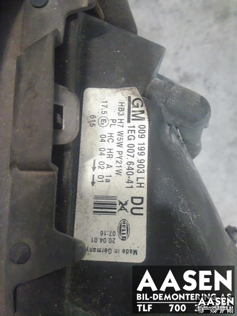 Frontlykt venstre halogen til Hyundai Getz 2002-2009 (HELLA|009199903|)