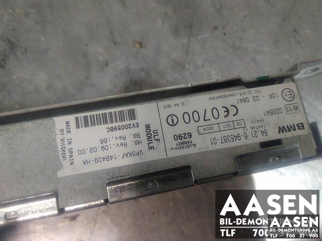 Styreenhet bluetooth til BMW X3 2003-2006 (Fase 1) (E83) (E83) (84 21 6 945 387|)