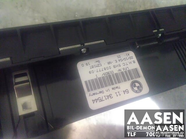 Varmeapparat betjening til BMW X3 2003-2006 (Fase 1) (E83) (E83) (64 11 3 443 981|64.113417544|)