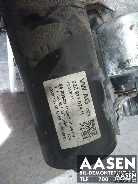 Starter diesel til Škoda Rapid 2012-2019  (BOSCH|02Z 911 021 C|02Z 911 024 H|0001153007)