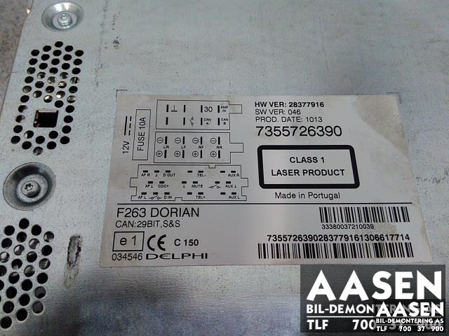 Bilstereo til Opel Combo D 2012-2018  (DELPHI|7355726390|)