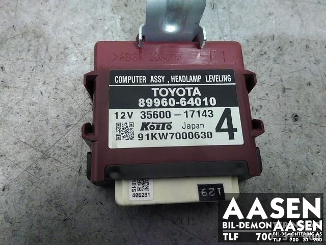 Styreenhet diverse til Toyota Verso, 2009-2016 (Type III)  (KOITO|89960-64010)