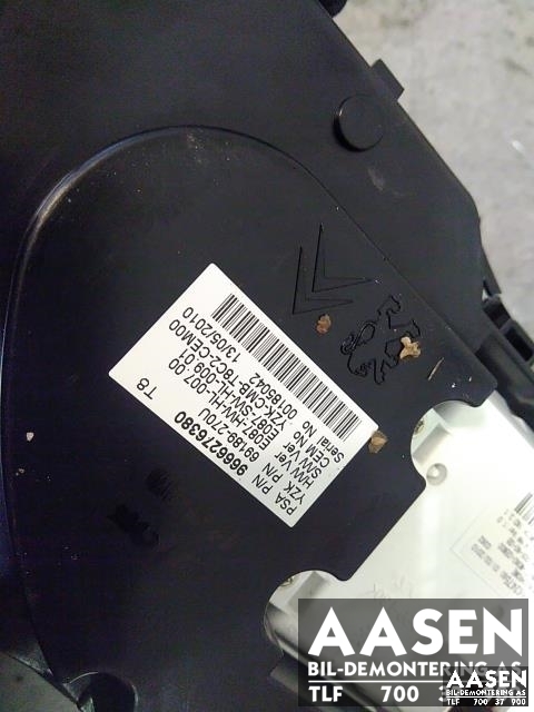 Instrumentpanel til Peugeot 5008 2010-2017 (Type I) (6103 Y4|98 051 706 80|9666276380)