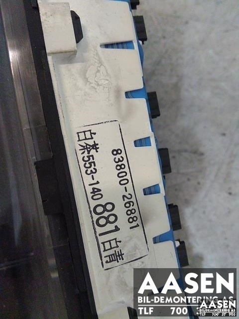 Instrumentpanel til Toyota Hiace 2007-2012 (Fase 3)  (83800-26881|)