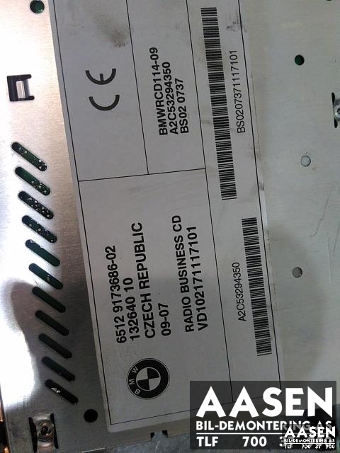 Bilstereo til BMW X3 2007-2010 (Fase 2) (E83) (E83) (65 12 9 173 686|)