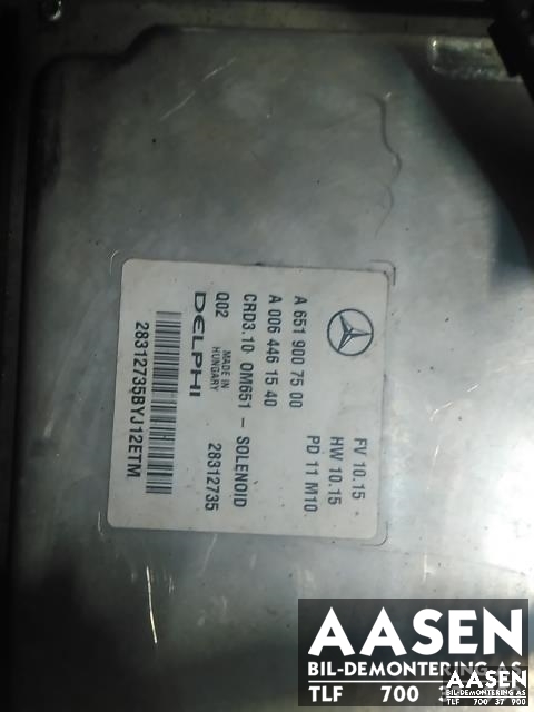 Styreenhet motor til Mercedes E-Klasse, 2009-2013 (Fase 1) (W212) (W212) (A 651 900 75 00)