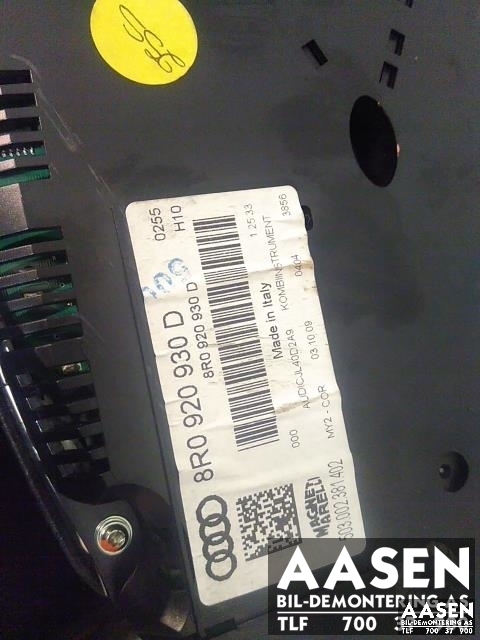 Instrumentpanel til Audi Q5 2008-2012 (Type I, Fase 1)  (MAGNET MARELLI|8R0 920 930 D|8R0 920 930 DX|)