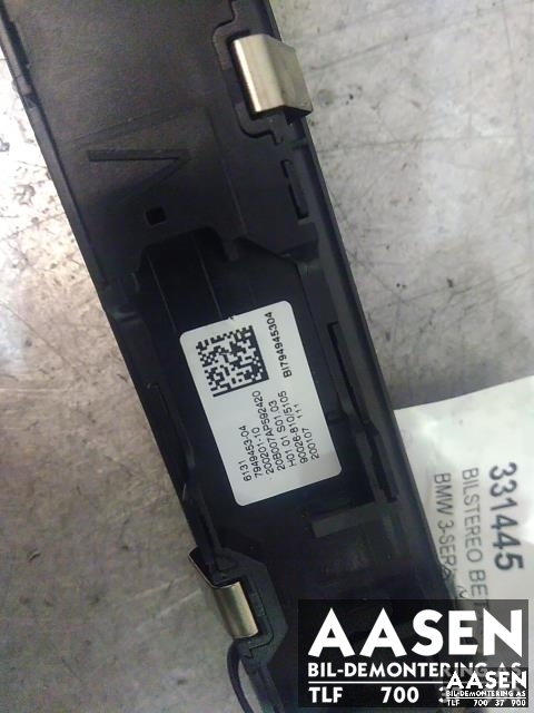 Bilstereo betjeningspanel til BMW 3-Serie 2018-->> (G20) (G20) (61 31 7 949 453|)