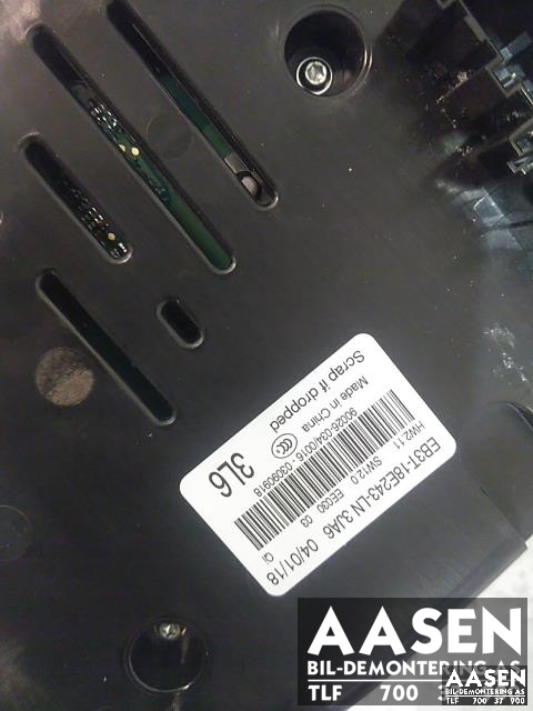 Varmeapparat betjening til Ford Ranger / Ranger Raptor 2015-2022  (2306700|EB3T-18E243-LN|)