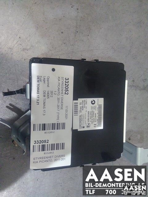 Styreenhet nøkkelfri/keyless til Kia Picanto, 2011-2017 (Type II)  (95480-1Y500)