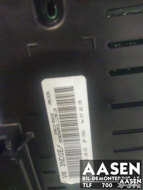 Instrumentpanel til Nissan Leaf 2011-2017 (Type I)  (248103ND0E|)