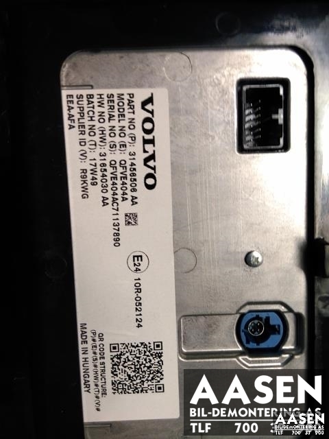 Bilstereo navigasjon skjerm til Volvo V90 / V90 CC / S90 2016-->> (36012820|)