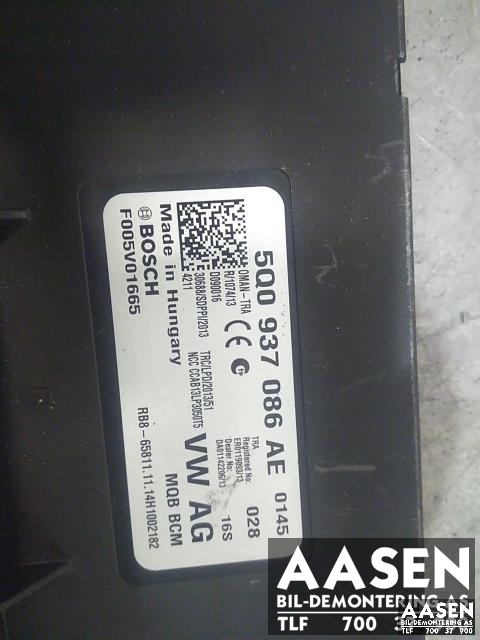 Styreenhet diverse til VW Golf VII 2012-2017 (Fase 1)  (BOSCH|5Q0937086AE|)