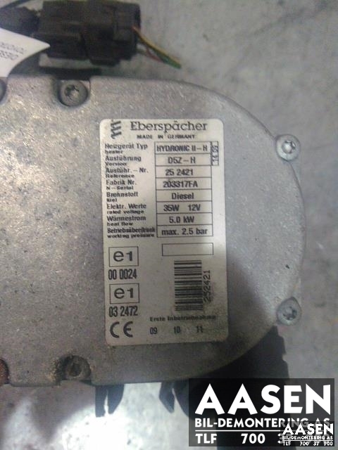 Dieselvarmer til Toyota Avensis 2009-2015 (Type III, Fase 1)  (EBERSPACHER|D5Z-H|)