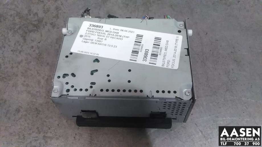 Bilstereo, med DAB til Ford Focus, 2014-2018 (Type III, Fase 2)  (2369085)