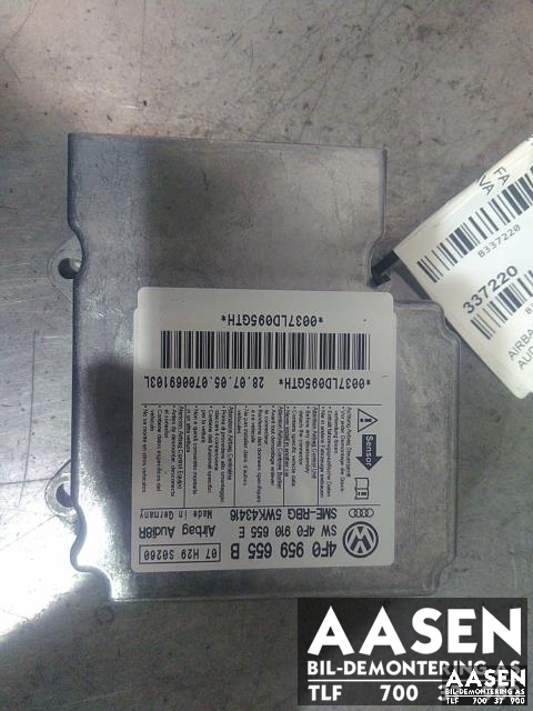 Airbag elektronikk til Audi A6, 2005-2008 (Type III, Fase 1) (C6) (C6) (4F0 910 655 E)