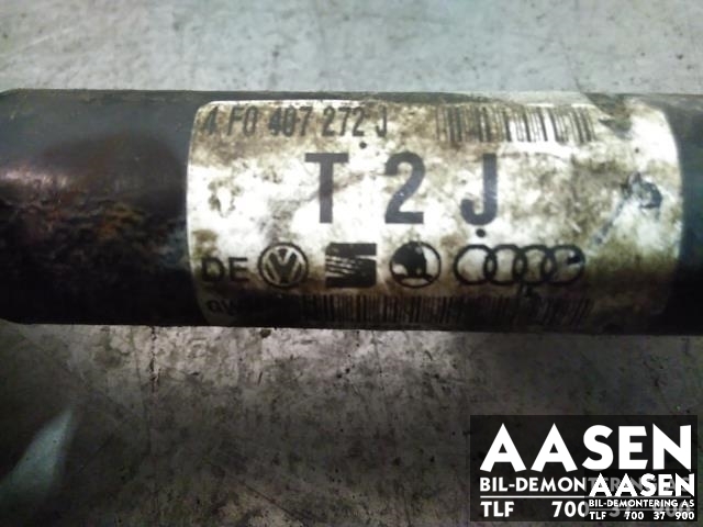 Drivaksel høyre foran, diesel/automat til Audi A6 2005-2008 (Type III, Fase 1) (C6) (C6) (4F0 407 272 J|4F0 407 452  X|)