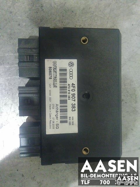 Styreenhet hengerfeste til Audi A6 2005-2008 (Type III, Fase 1) (C6) (C6) (WESTFALIA|4F0907383|)