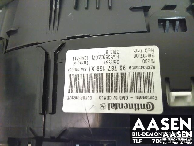 Instrumentpanel til Citroën C4 2011-2017 (Type II)  (96 769 096 80|98 128 335 80|)