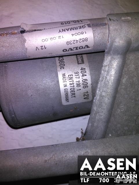 Viskermotor frontrute komplett m/overføring til Volvo V70 2000-2004 (Type II, Fase 1) (8648343|8624241|)