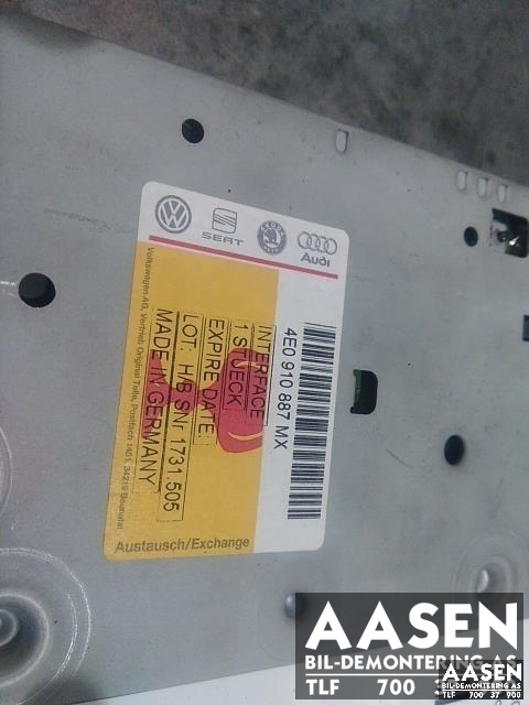 Bilstereo navigasjon spiller til Audi A6 2005-2008 (Type III, Fase 1) (C6) (C6) (4E0910887MX|)