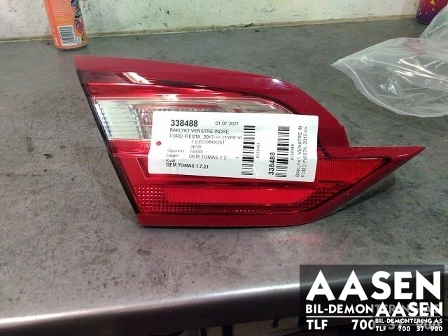 Baklykt venstre indre til Ford Fiesta 2017-->> (Type VII)  (2269079|H1BB-13A603-BH|)