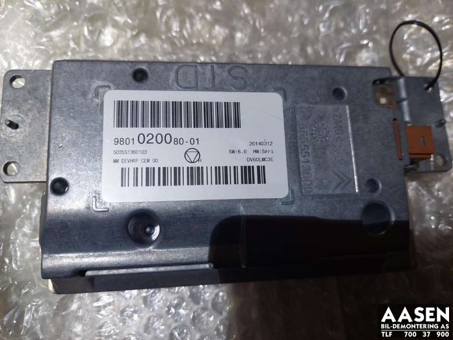 Bilstereo navigasjon skjerm til Citroën C5 2008-2017 (Type II)  (98 010 200 80|)