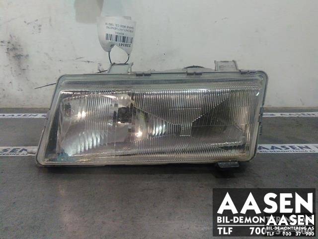 Frontlykt venstre halogen til Saab 9000 CS, 1992-1998