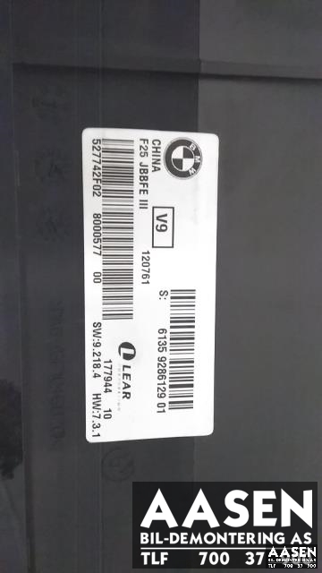 Styreenhet diverse til BMW X3 2010-2017 (F25) (F25) (LEAR|6135 9286129 01|)