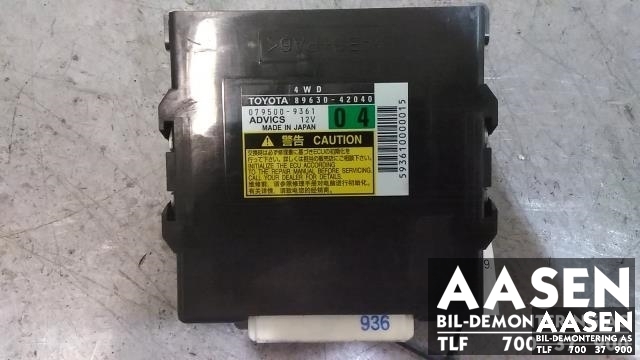 Styreenhet diverse til Toyota RAV4, 2009-2013 (Type III, Fase 2)  (ADVICS|89630-42040)