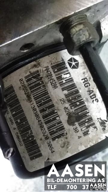 ABS sentral til Chrysler Voyager 2001-2008 (Type IV)  (ATE|P04721452AA|)
